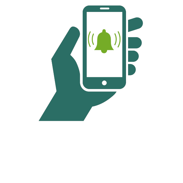 Får varsel ved meldinger i en chat, punktvarsler eller avvik. 